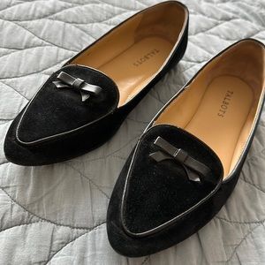 Talbots.  Suede black flats.  Size 9